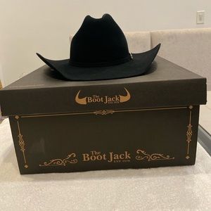 Luxury Stetson Shasta 10X Beaver felt cowboy hat size 7 3/8, Brim 4 color black